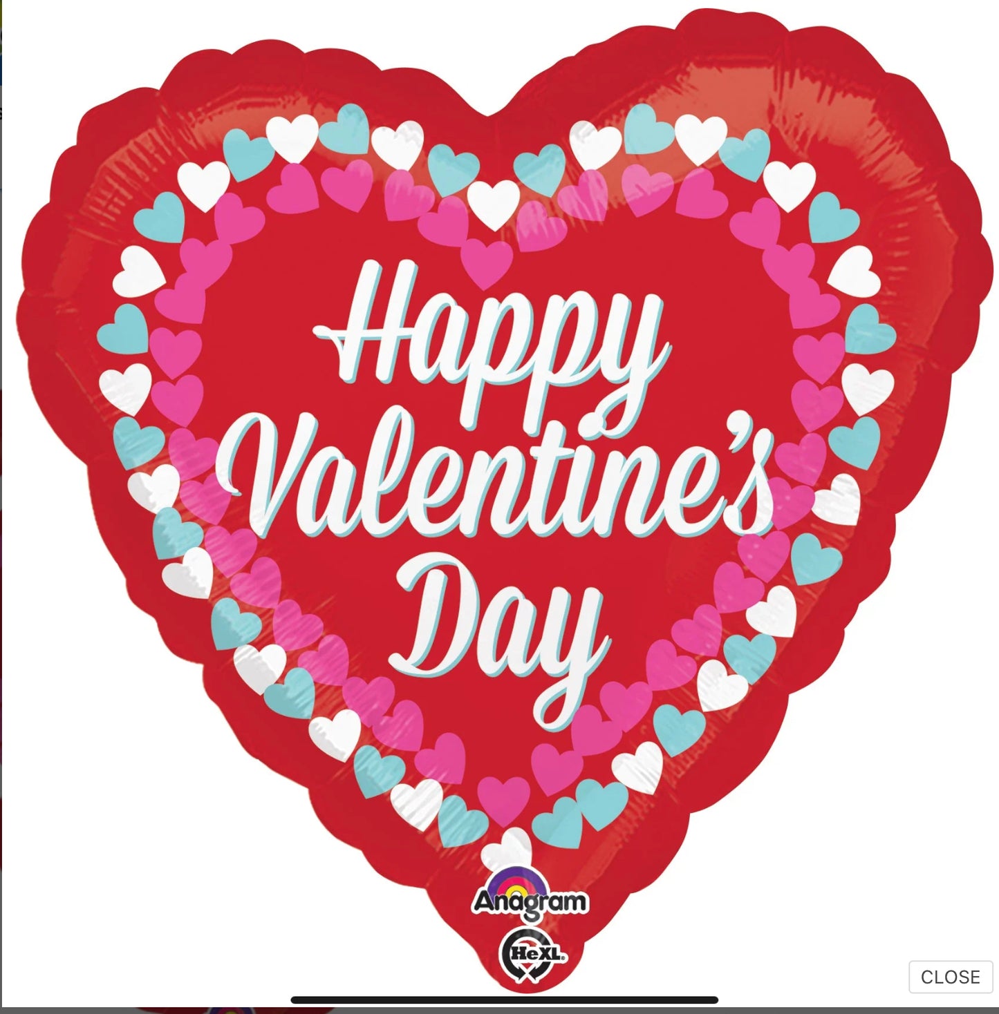 Heart Border Valentines Foil 18”
