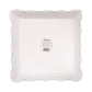 STN1242 - Cream Scalloped Square Plate