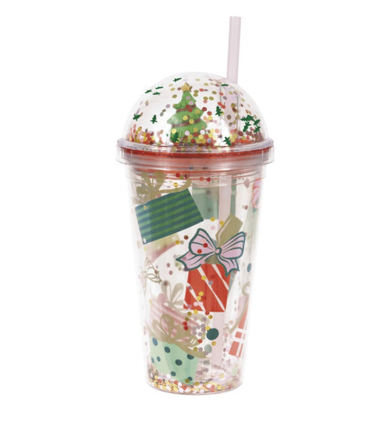 Vintage XMAS 18oz Tumbler