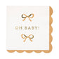 BAB1139 - Oh Baby Gold and Tan Cocktail Napkin