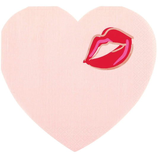 Kissing Heart Napkins 16ct