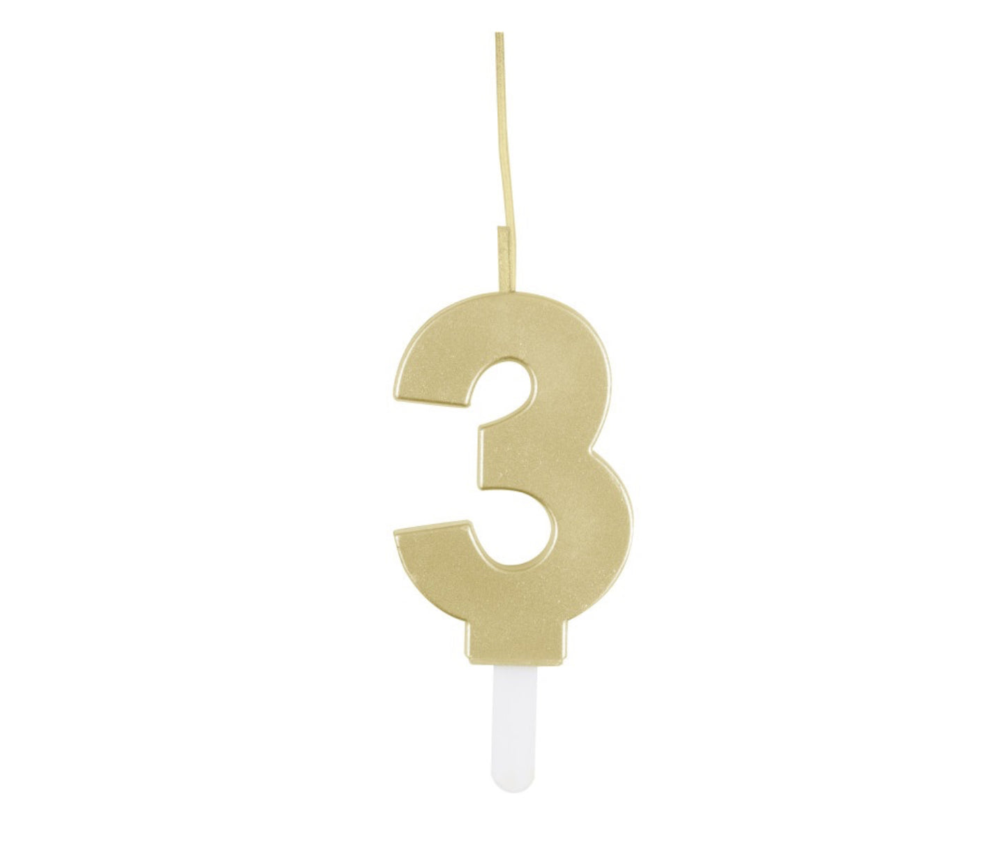 Gold Sparkler Birthday Candle 0-9