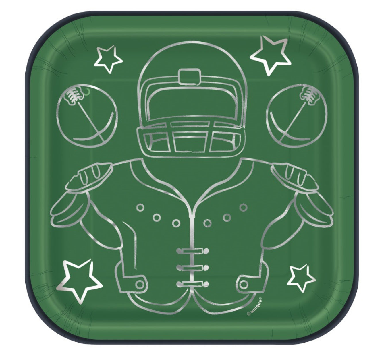 Game Face Football 7” Plate- 8ct