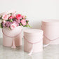 Pearly Round Flower Hat Gift Box with Tassel: Pink / Small