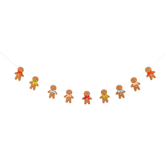 PLHB345 - Puffy Felt Gingerbread Man Banner