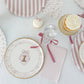 Baby Shower Toile Giraffe Plush Salad Plate, 12pcs