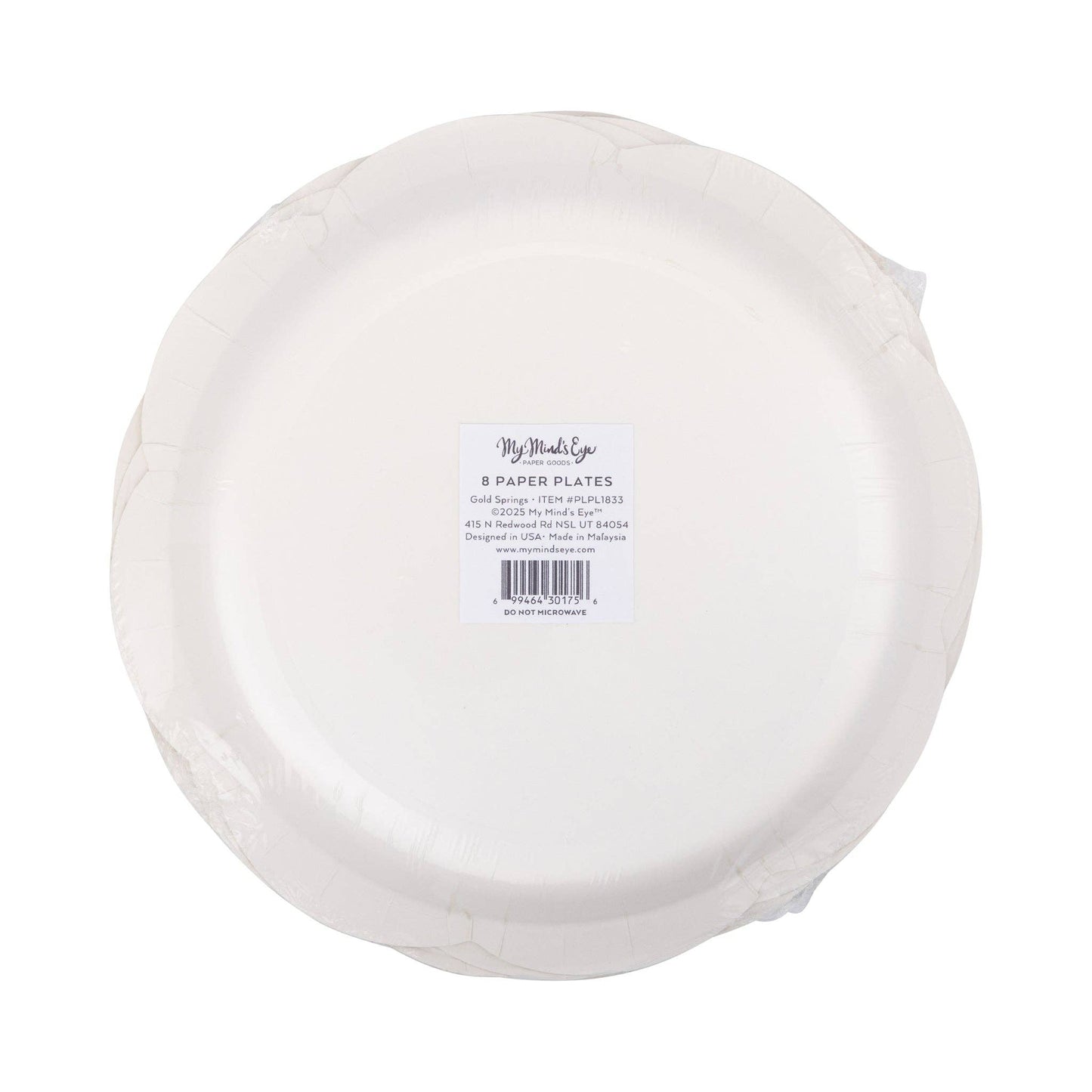 PLPL1674 - Gold Christmas Tree Paper Plate