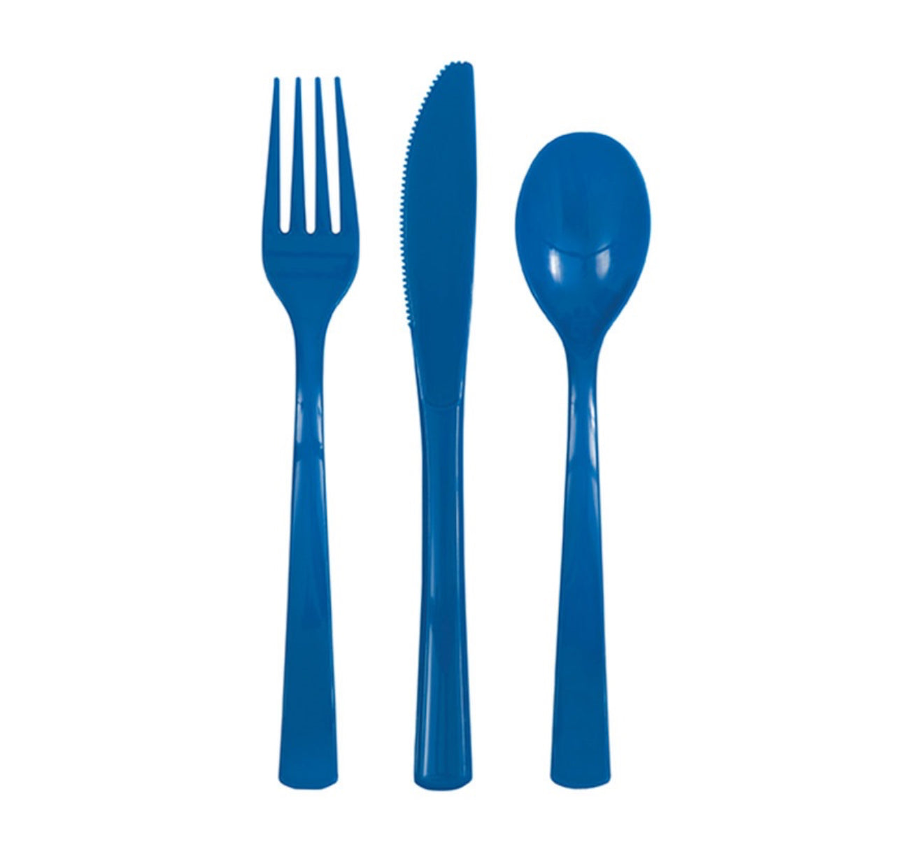 Dark Blue Assorted Plastic Cutlery 18ct