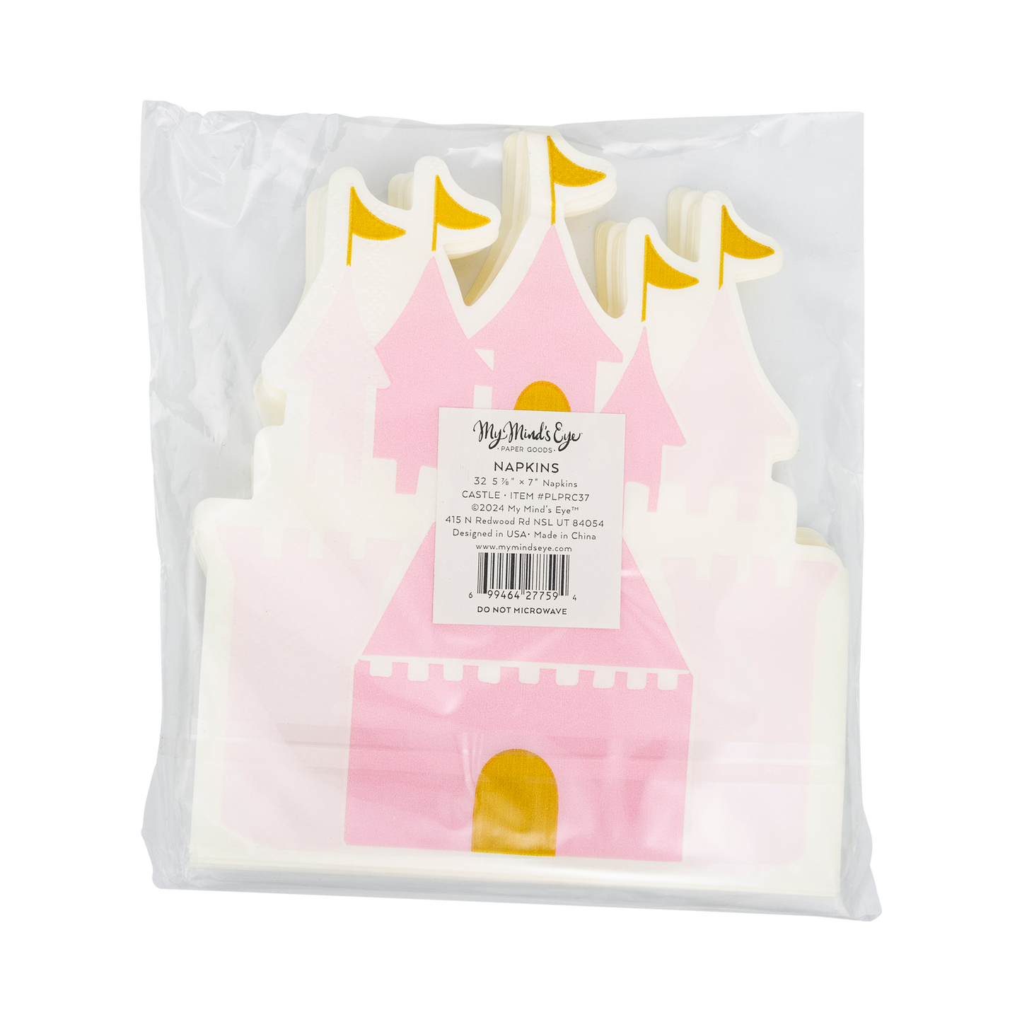 PLPRC37 - Princess Castle Shaped Guest Napkin