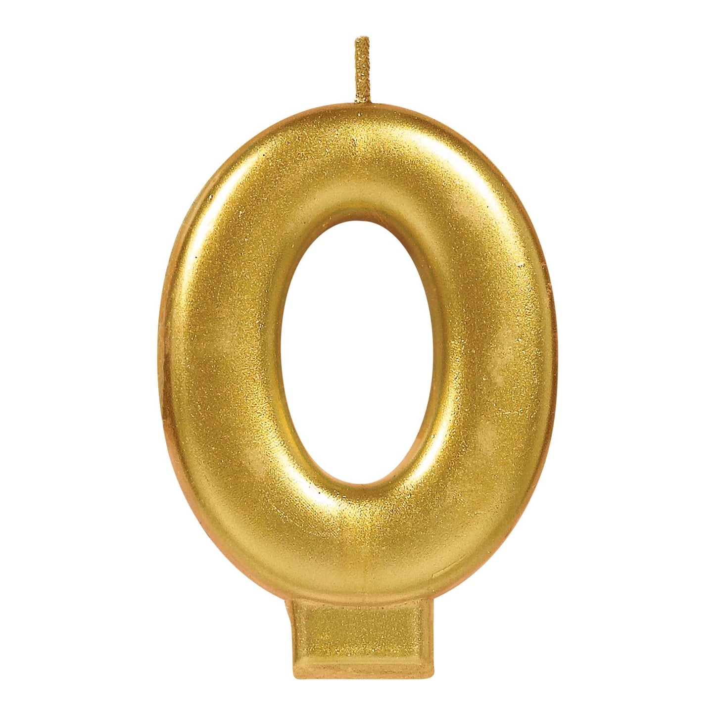 Gold Number 0 Candle
