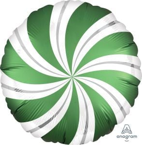 Green Satin Candy Swirl 18” Round