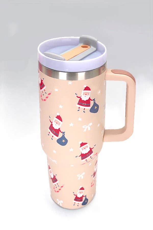 40oz STAINLESS STEEL TUMBLER CHRISTMAS | XMAS SNOWMAN OFF WHITE