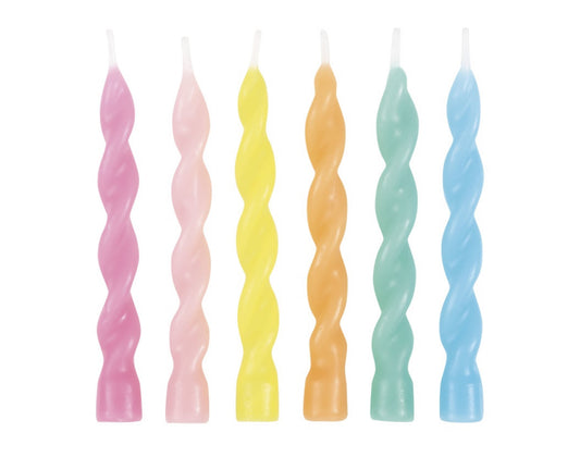 6ct Swirl Birthday Candle