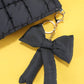 TRENDING PUFFY BOW RIBBON BAG CHARM KEYCHAIN | 40KC109: Pink