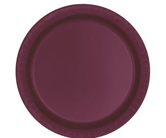 Burgundy Dinner Plate 9in 20ct
