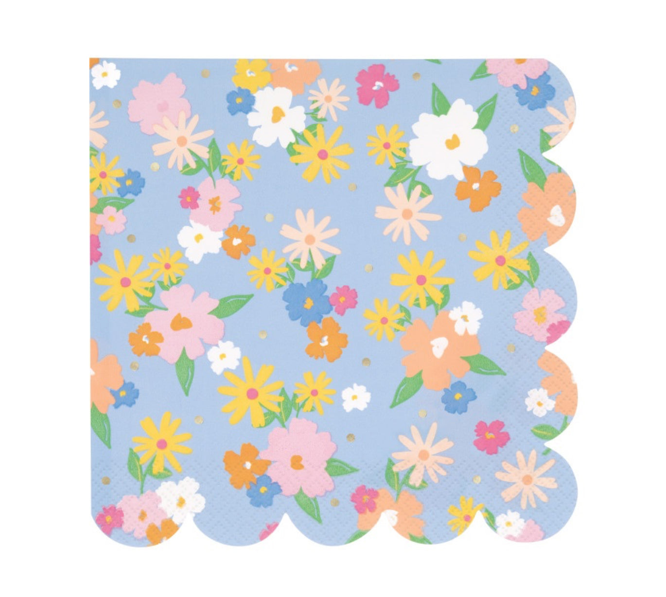 Spring Garden Scalloped Luncheon Napkins 16ct - Foil Stamping