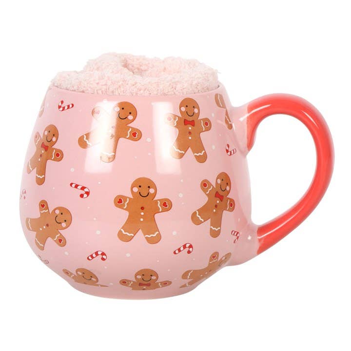 Christmas Gingerbread Mug and Socks Set