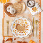 HRV1320 - Rust Gingham Block Print Paper Table Runner