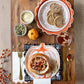FAL1243 - Falloween Plaid Scalloped Square Paper Plate