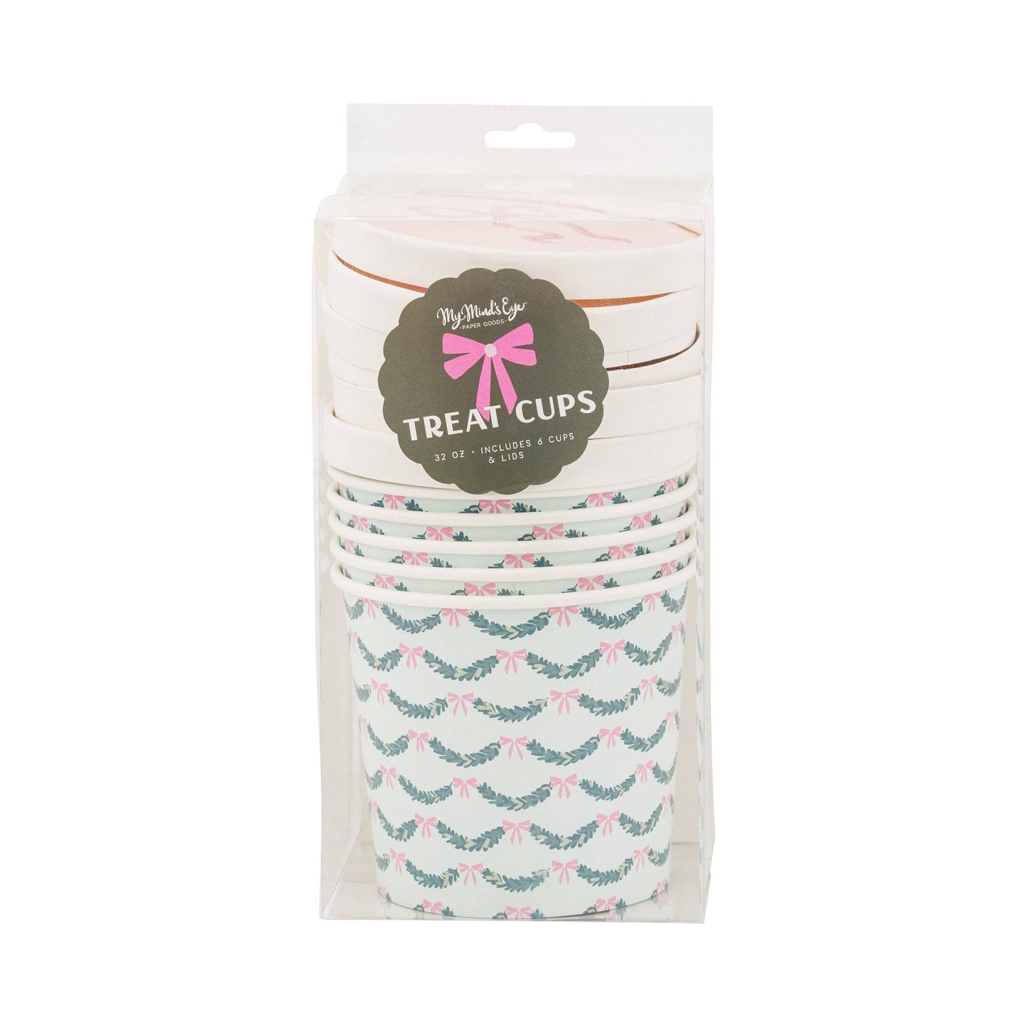 PLFC505 - Pink Bow Take Out Treat Cups