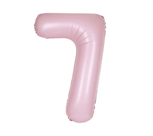 34” Number 7 (Matte Light Pink)