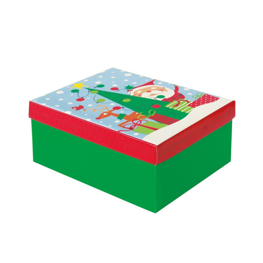 Colorful Santa Gift Box- Medium