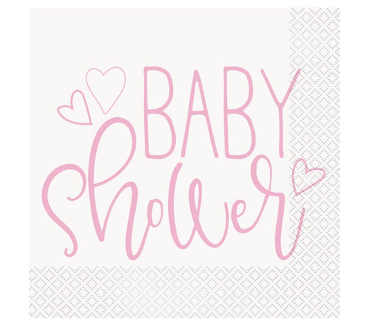 Pink Baby Shower Napkins