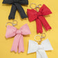 TRENDING PUFFY BOW RIBBON BAG CHARM KEYCHAIN | 40KC109: Pink