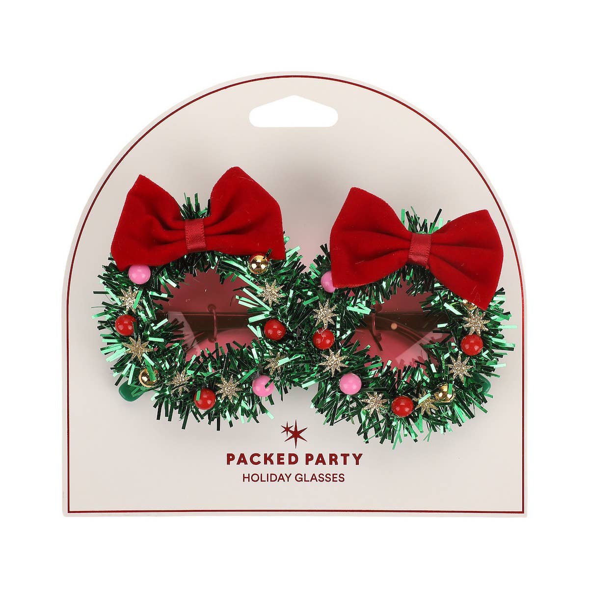 Fa La La Wreath Novelty Glasses