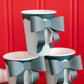 BOW1108 - Mint and Green Bow Paper Cups