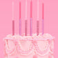 Pink Glitter Candles, Birthday Girl, Cake Topper, Cupcake