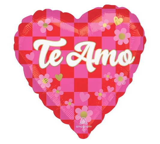 Te Amo Checkered Valentines Foil