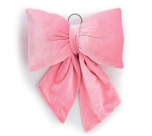 Large Pink Velvet Bow 11”