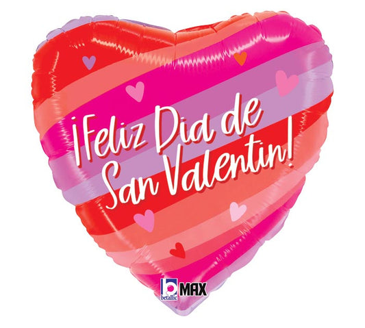 Striped Feliz Dia de San Valentin STD Foil