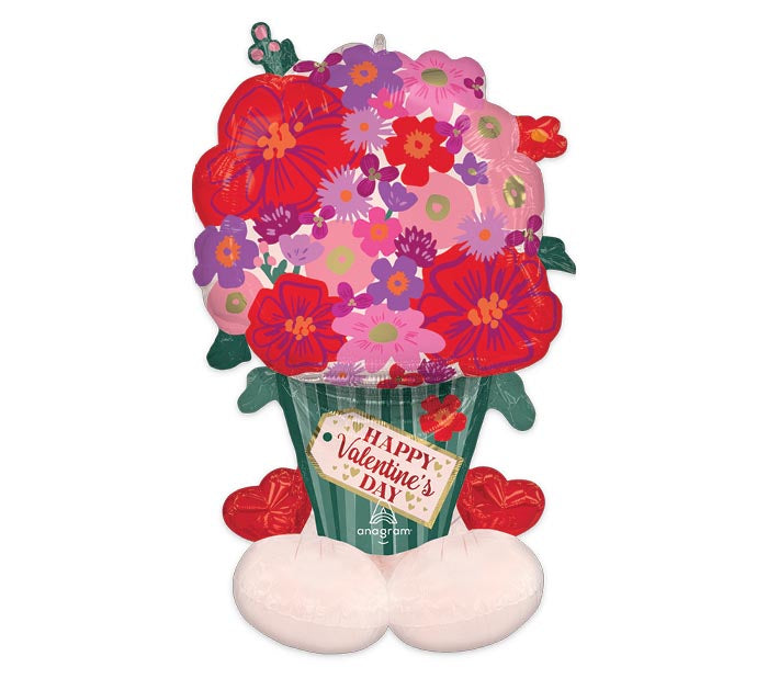 45" AIRLOONZ VALENTINES BOUQUET