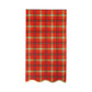 TIS1239 - Red Plaid Gold Foiled Scalloped Dinner Napkin