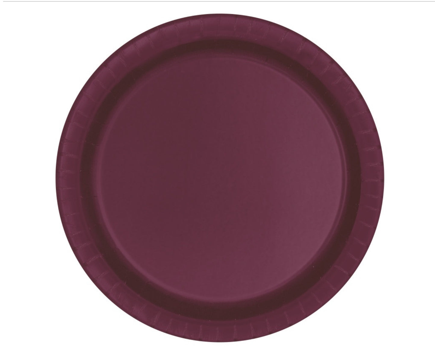 Burgundy Dessert Plate 7in 20ct
