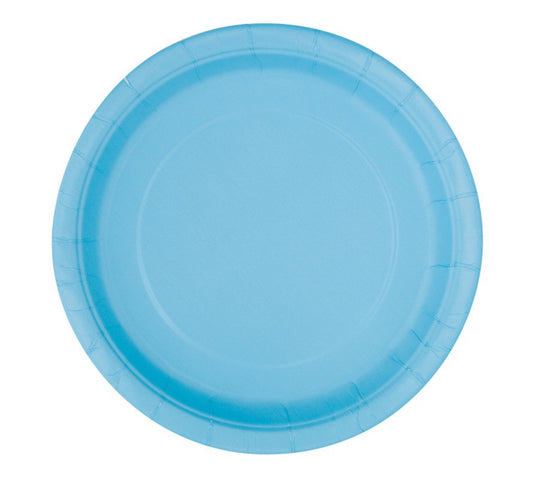 Light Blue Dinner Plates 8ct