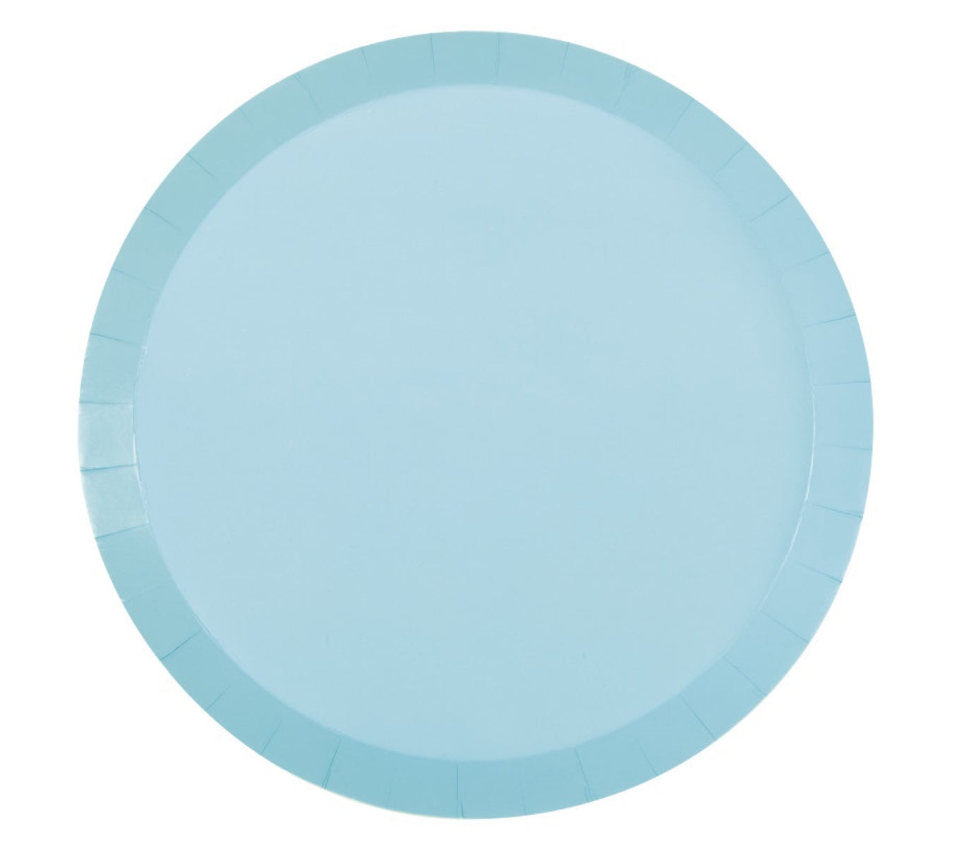 Sky Blue Round 9.25" Shallow Dinner Plates 8ct