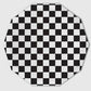 Black & White Checkered Dinner Plates