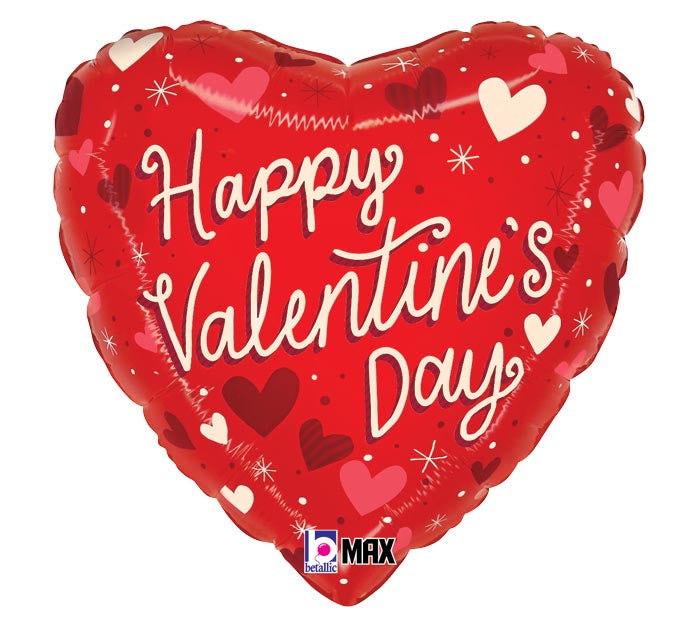 Red Blush Valentines Heart Foil Balloon