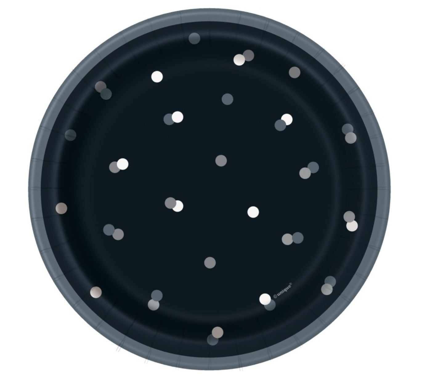 Black Birthday Plates 7”