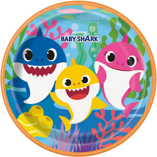 Baby Shark 9” Plate- 8ct