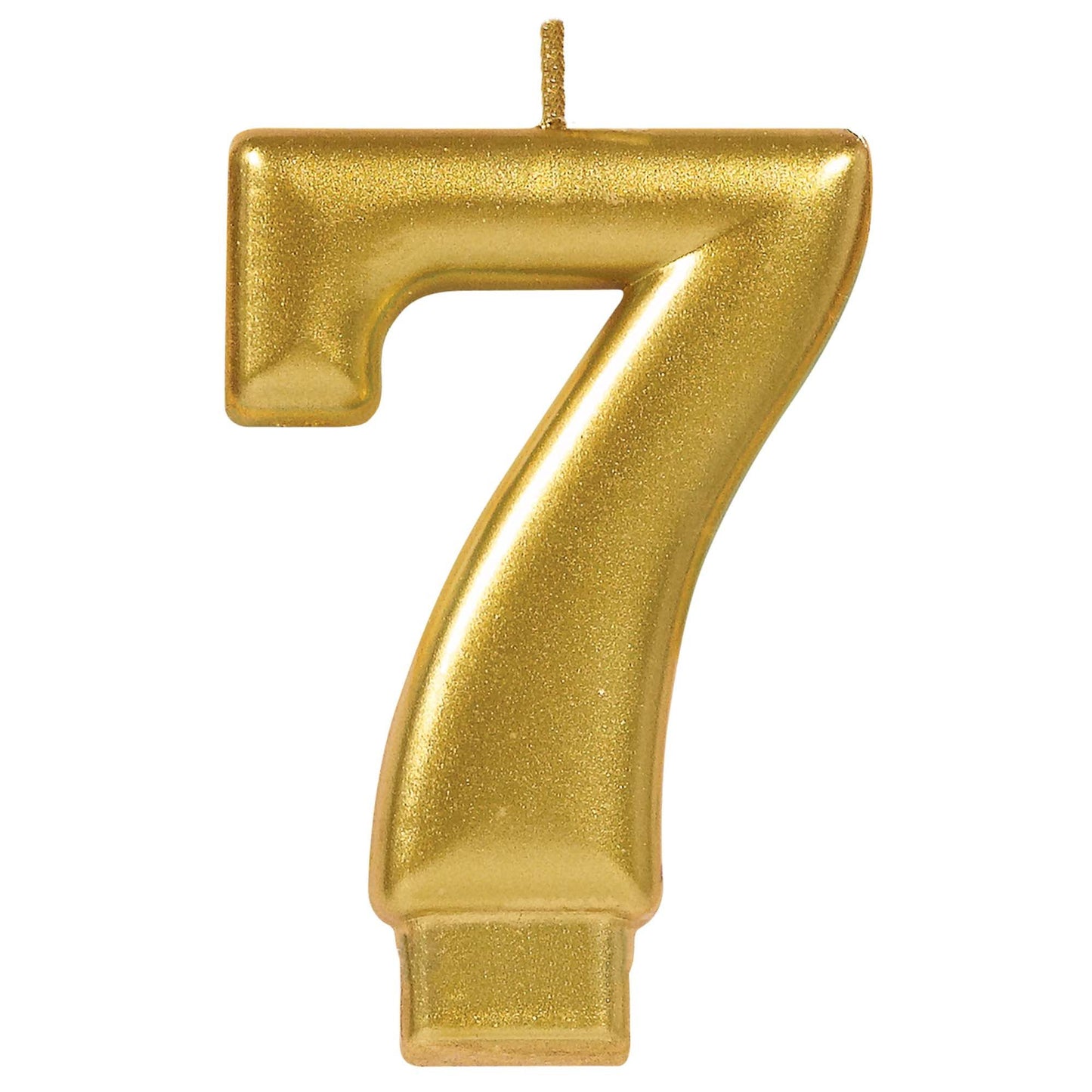 Gold Number 7 Candle