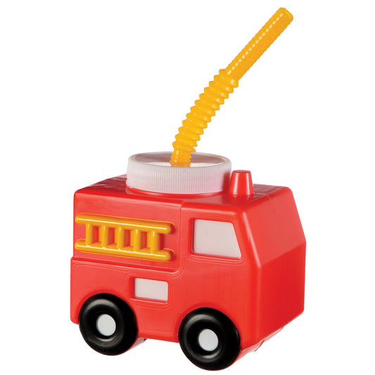 Firetruck Cup with Straw