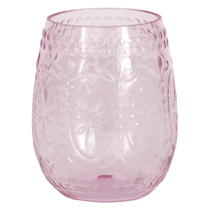 Pink Vintage Plastic Wine Glass