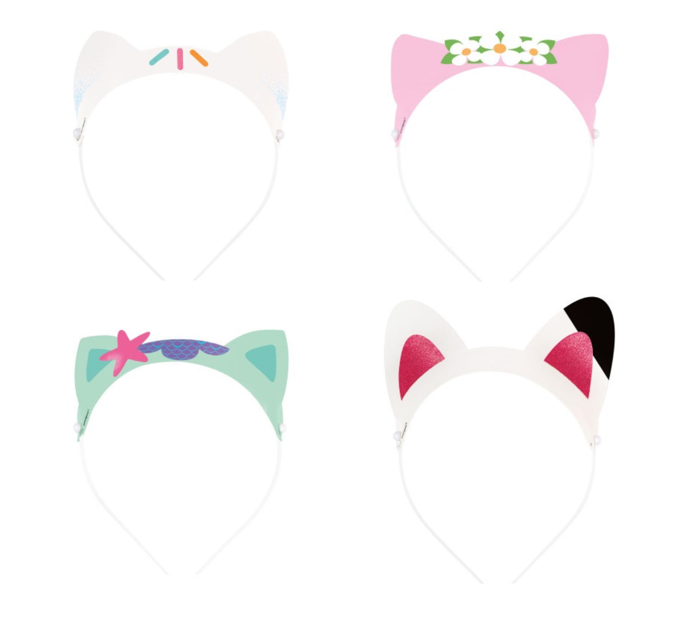 Gabby Dollhouse Paper Glitter Headband 4ct