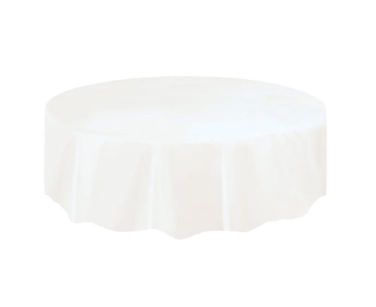White Round Tablecover
