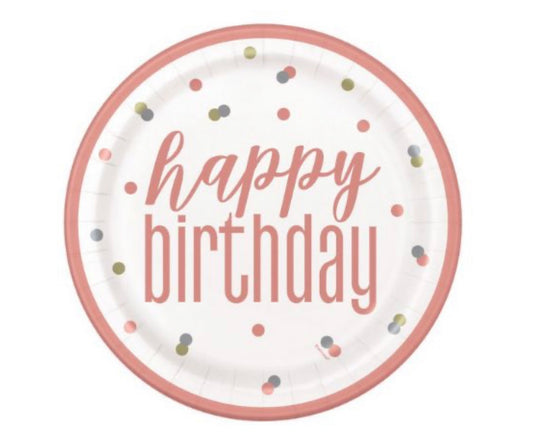 Glitz Birthday Plates 9”