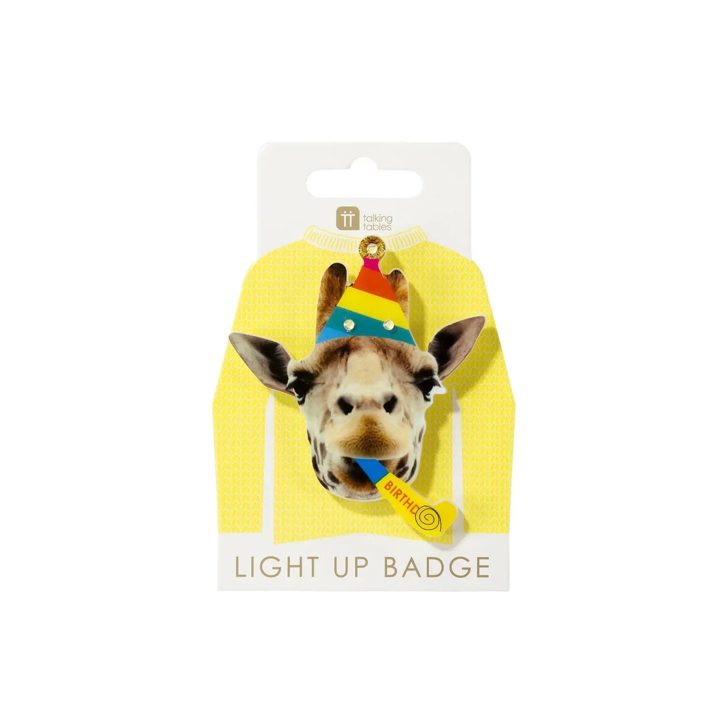 Birthday Giraffe Button- Lights up